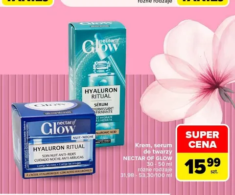 Krem, serum do twarzy Nectar of Glow promocja w Carrefour