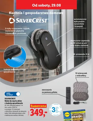 Robot do mycia okien z funkcją spryskiwania Silvercrest promocja w Lidl