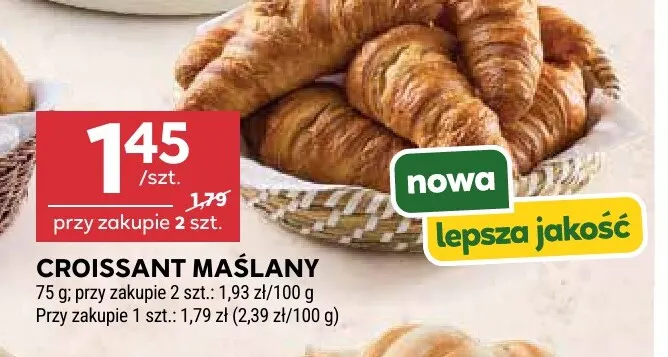 Croissant maślany promocja w Stokrotka