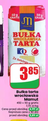 Bułka tarta wrocławska Mamut promocja w Dino