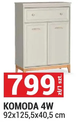 Komoda 4W 92x125,5x40,5 cm promocja w Merkury Market