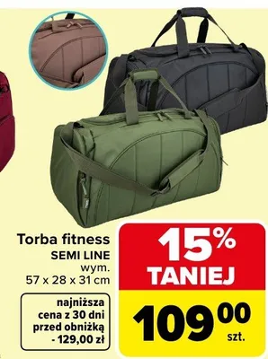 Torba fitness SEMI LINE promocja w Carrefour Market