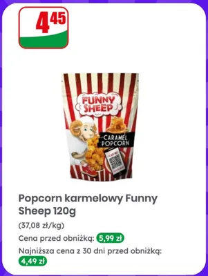 Popcorn karmelowy Funny Sheep promocja w Dino