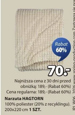 Narzuta HAGTORN promocja w Jysk
