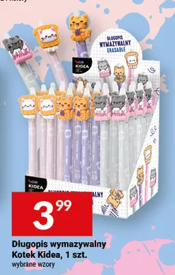 Długopis wymazywalny Kotek Kidea promocja w Twój Market