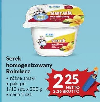 Serek homogenizowany Rolmlecz różne smaki promocja w Makro