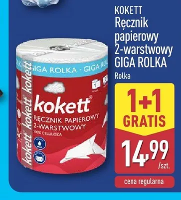 Ręcznik papierowy 2-warstwowy Giga Rolka Kokett promocja w Aldi