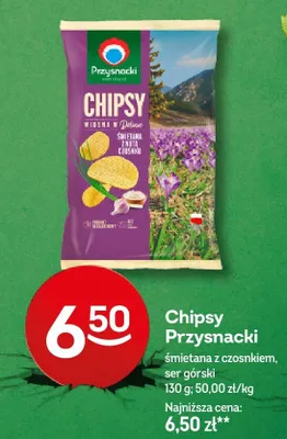 Chipsy śmietana z czosnkiem promocja w Żabka