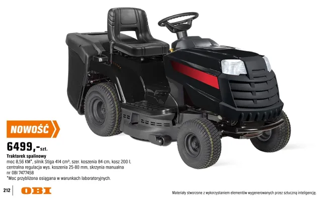 Traktorek spalinowy promocja w OBI