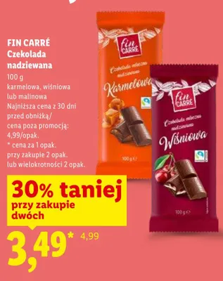 Czekolada nadziewana Fin Carré promocja w Lidl