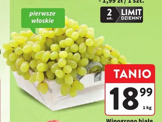 Winogrono białe włoskie luz promocja w Intermarche