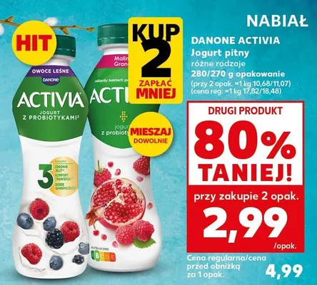 Jogurt pitny różne rodzaje promocja w Kaufland