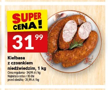Kiełbasa z czosnkiem niedźwiedzim promocja w Twój Market