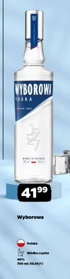 Wódka czysta Wyborowa promocja w Netto