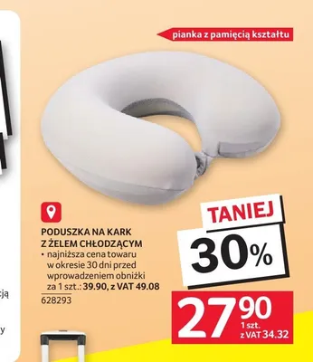 Poduszka na kark z żelem chłodzącym promocja w Selgros