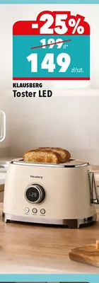 Toster LED KLAUSBERG promocja w Biedronka