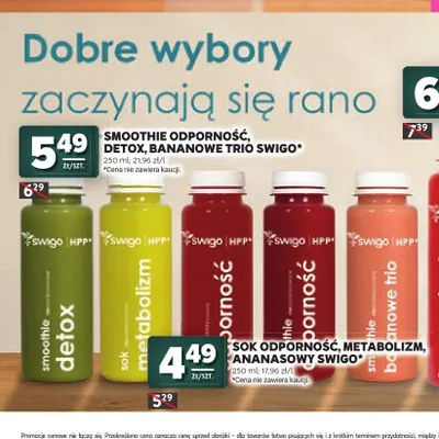 Sok Swigo odporność promocja w Stokrotka