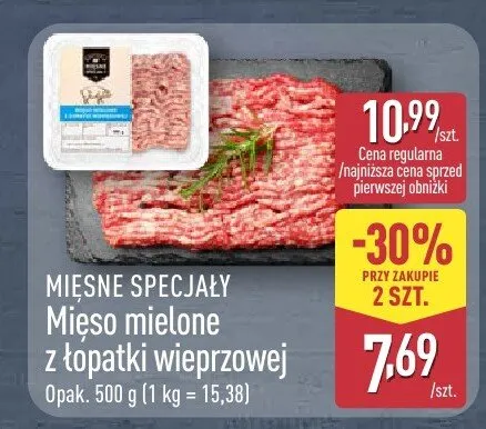 Mięso mielone z łopatki wieprzowej promocja w Aldi