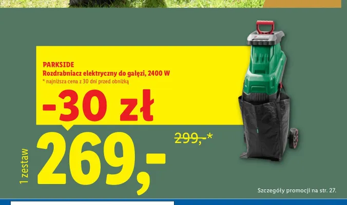 Rozdrabniacz elektryczny do gałęzi Parkside promocja w Lidl