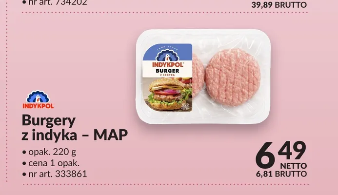 Burgery z indyka Indykpol - MAP promocja w Makro