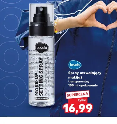 Spray utrwalający makijaż transparentny bevola promocja w Kaufland