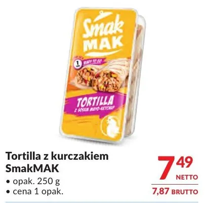 Tortilla z kurczakiem SmakMAK promocja w Makro