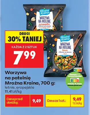Warzywa na patelnię letnie Mroźna Kraina promocja w Biedronka