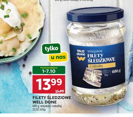 Filety śledziowe wiejskie z cebulką Well Done promocja w Stokrotka