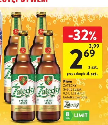 Piwo Žatecký Světlý Ležák promocja w Intermarche