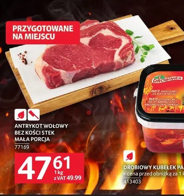 Antrykot wołowy bez kości stek mała porcja promocja w Selgros