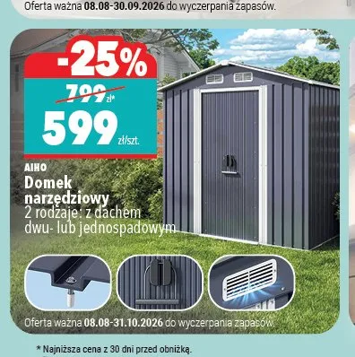 Domek narzędziowy Aiho promocja w Biedronka Home