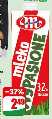Mleko UHT 3,2% Wypasione Mlekovita promocja w Dino