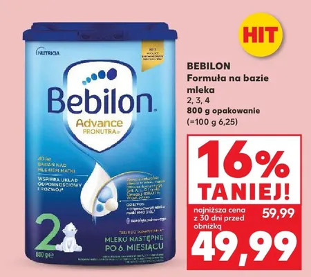 Formuła na bazie mleka 2, 3, 4 promocja w Kaufland