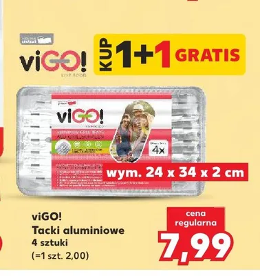 Tacki aluminiowe viGO! 4-pak promocja w Kaufland