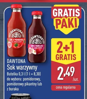 Sok warzywny pomidorowy pikantny Dawtona promocja w Aldi