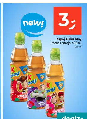 Napój Kubuś Play jagoda jabłko promocja w Dealz