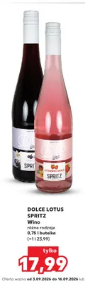 Wino musujące Dolce Lotus Berries Spritz promocja w Kaufland