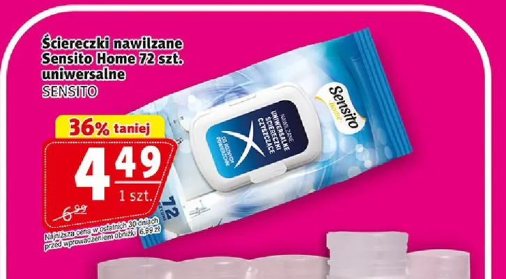 Ściereczki nawilżane Sensito Home uniwersalne promocja w Prim Market