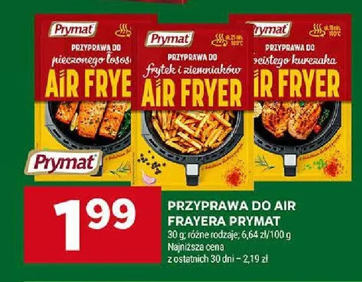 Przyprawa do air fryera pieczony łosoś, frytki cśnienialskie, złociste kuksanki promocja w Stokrotka