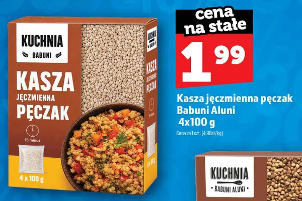 Kasza jęczmienna pęczak Babuni Aluni promocja w TOPAZ