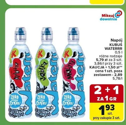 Napój Kubuś Waterrr arbuz promocja w Carrefour Express