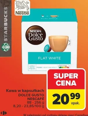 Kawa w kapsułkach Dolce Gusto Nescafe promocja w Carrefour