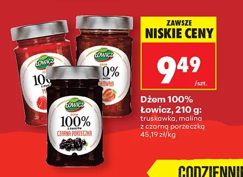 Dżem 100% Łowicz promocja w Biedronka