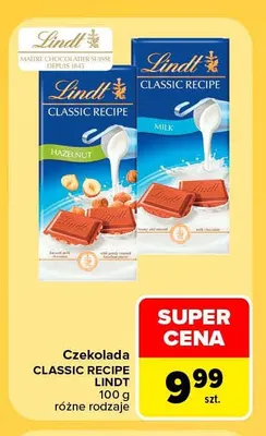 Czekolada Classic Recipe Lindt promocja w Carrefour