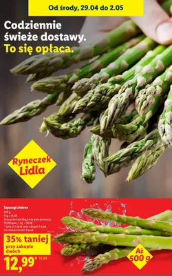 Szparagi zielone promocja w Lidl