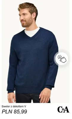 Sweter z dekoltem V C & A promocja w C&A
