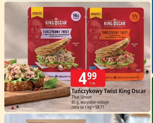 Tuńczykowy Twist King Oscar promocja w Leclerc