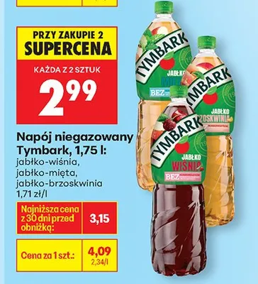 Napój niegazowany jabłko-wiśnia promocja w Biedronka