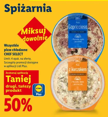 Pizza chłodzona Capricciosa lub z kurczakiem promocja w Lidl