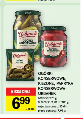 Ogórki kiszone Urbanek promocja w Gram Market